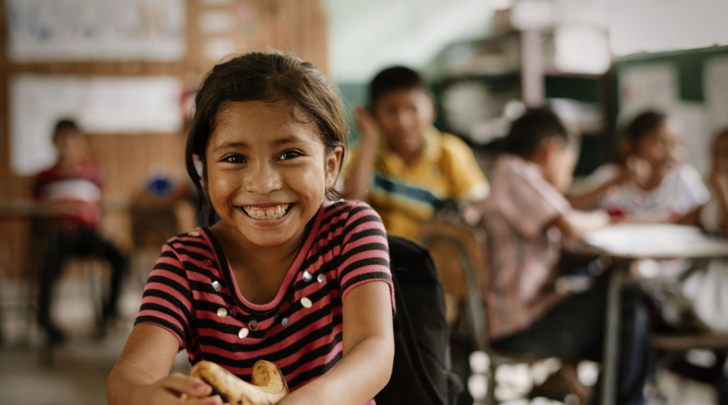 15 June 2018, Los Vados, Guatemala - Mixed Rural Official School, school feeding. The food that students receive is prepared by volunteer mothers who have been trained in various subjects, such as: nutrition, handling and preparation of food, good hygiene practices, among others. The 20 school...