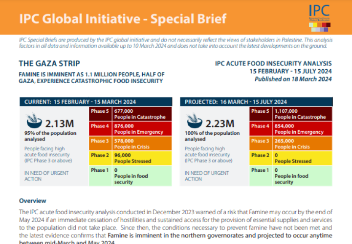 IPC Gaza Report-cover (18Mar2024)