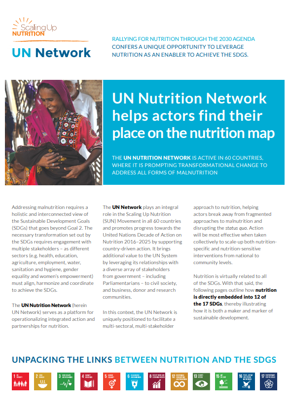 UN Nutrition Network helps actors find their place on the nutrition map ...